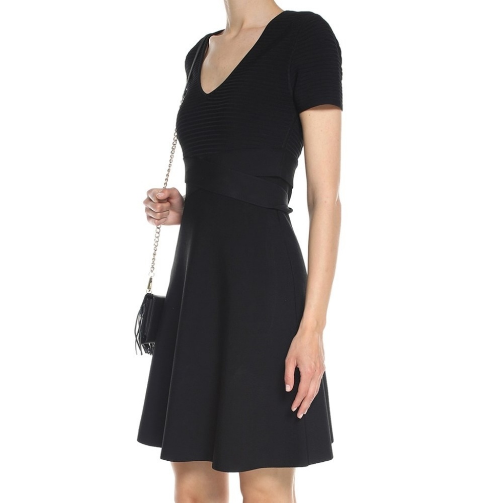 T by Alexander Wang Black Fit and Flare Dress